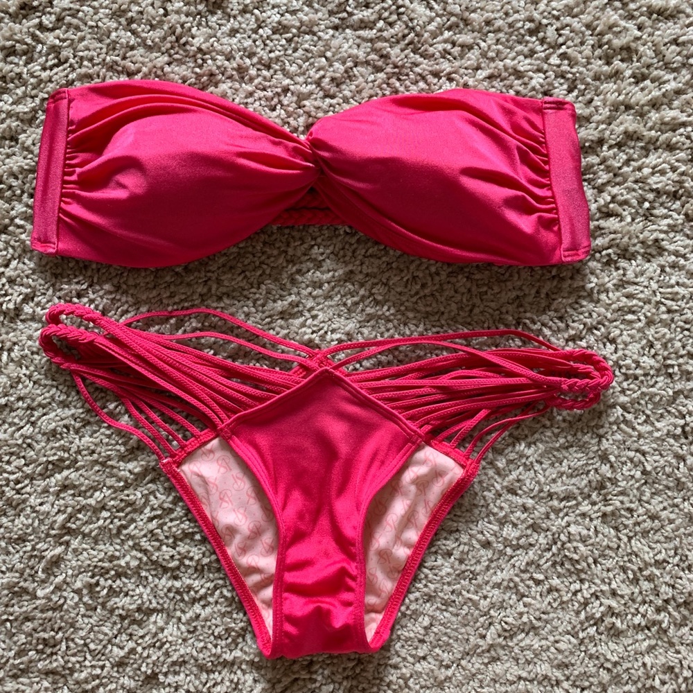 Victoria’s Secret hot pink bathing suit